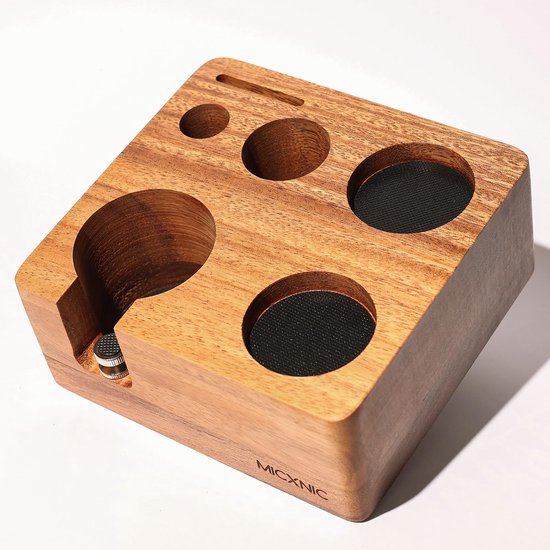 Tamper station walnoot hout – Mister Barista