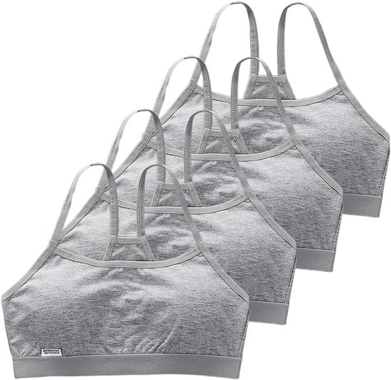 Litherday Sportbeha voor dames, hoog effect, zonder beugel, racerback, sporttop voor yoga, fitness, push-up, met uitneembare pads, S-XXL, Wit, L