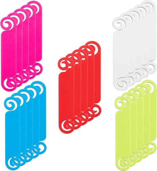TXXATX Kabellabels, 60 stuks, kabellabels met kabelbinders en zelfklevende notities, kabelmarkering, herbruikbare kabelbelettering, clip voor het organiseren en classificeren, markeren van