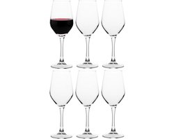 Vicrila wijnglazen Verdot - 6x stuks - voor rode en witte wijn - 320 ml - 21 x 8 cm - Horeca kwaliteit - Hard glas