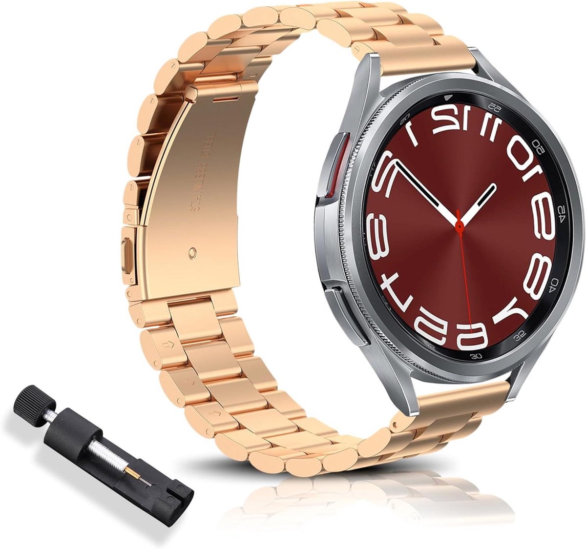JGS Premium - Vervangende armband voor smartwatch - 20mm - roestvrijstalen horlogeband - compatibel met Galaxy Watch - elegante uitstraling