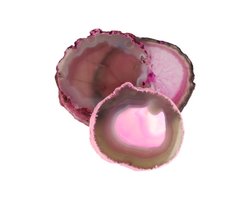 Agaat onderzetters roze groot