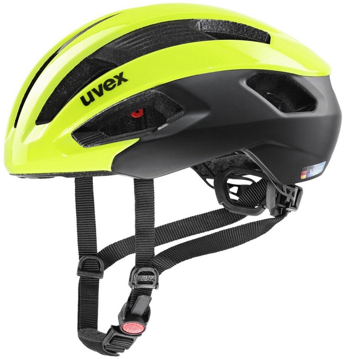 uvex Rise CC Fietshelm Neon yellow / Black Mat - Unisex - maat 52-56 – foto 4
