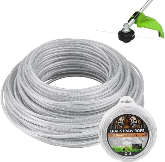 JGS Premium - Maaidraad trimmerdraad 3 mm x 45 m - staaldraad met