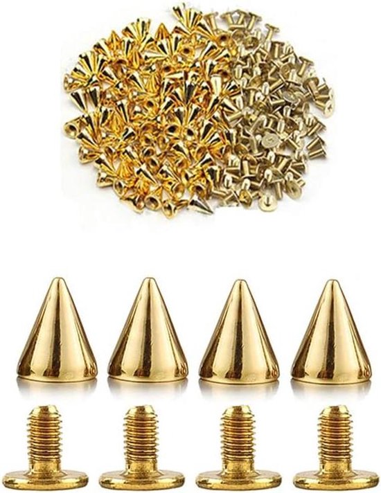 Glarks 100 sets pistoolspikes en studs kit 4,7 mm kogelspikes