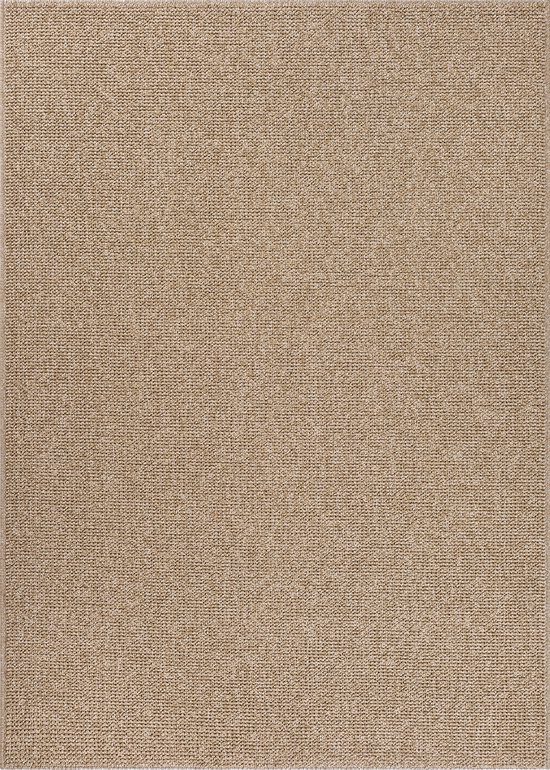 le tapis Cairo – Tapis outdoor résistant aux intempéries avec structure en jute naturelle, adapté au balcon, au jardin et à la terrasse, marron avec structure en jute, 120 x 160 cm