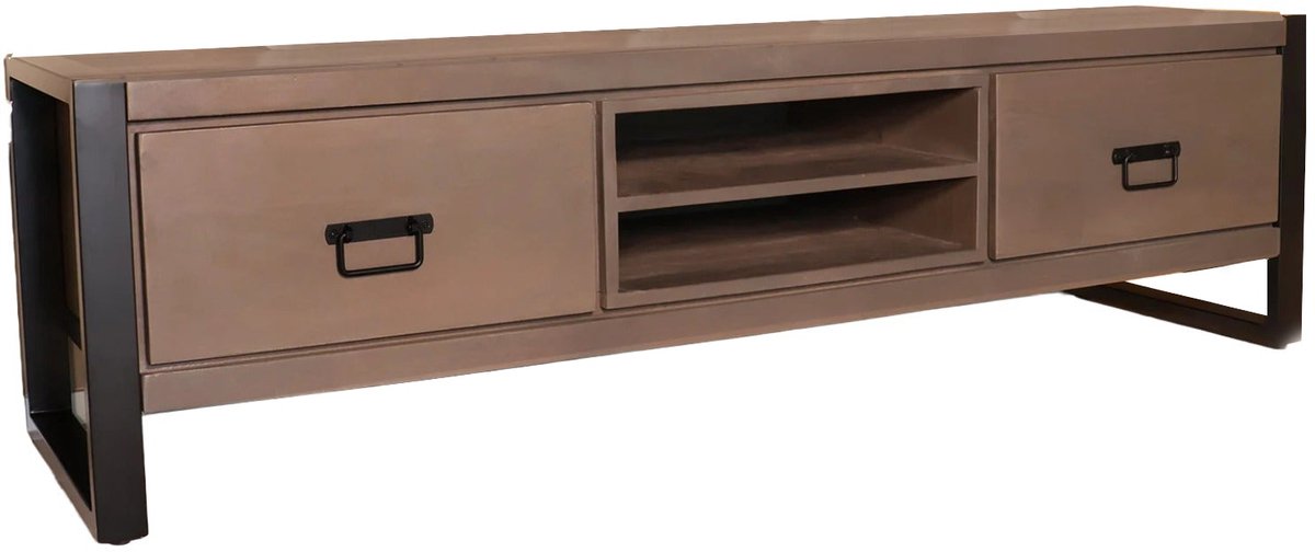 Tv meubel walnoot mangohout 160cm Avelyn tv kast duurzaam mango massief hout tv-meubel