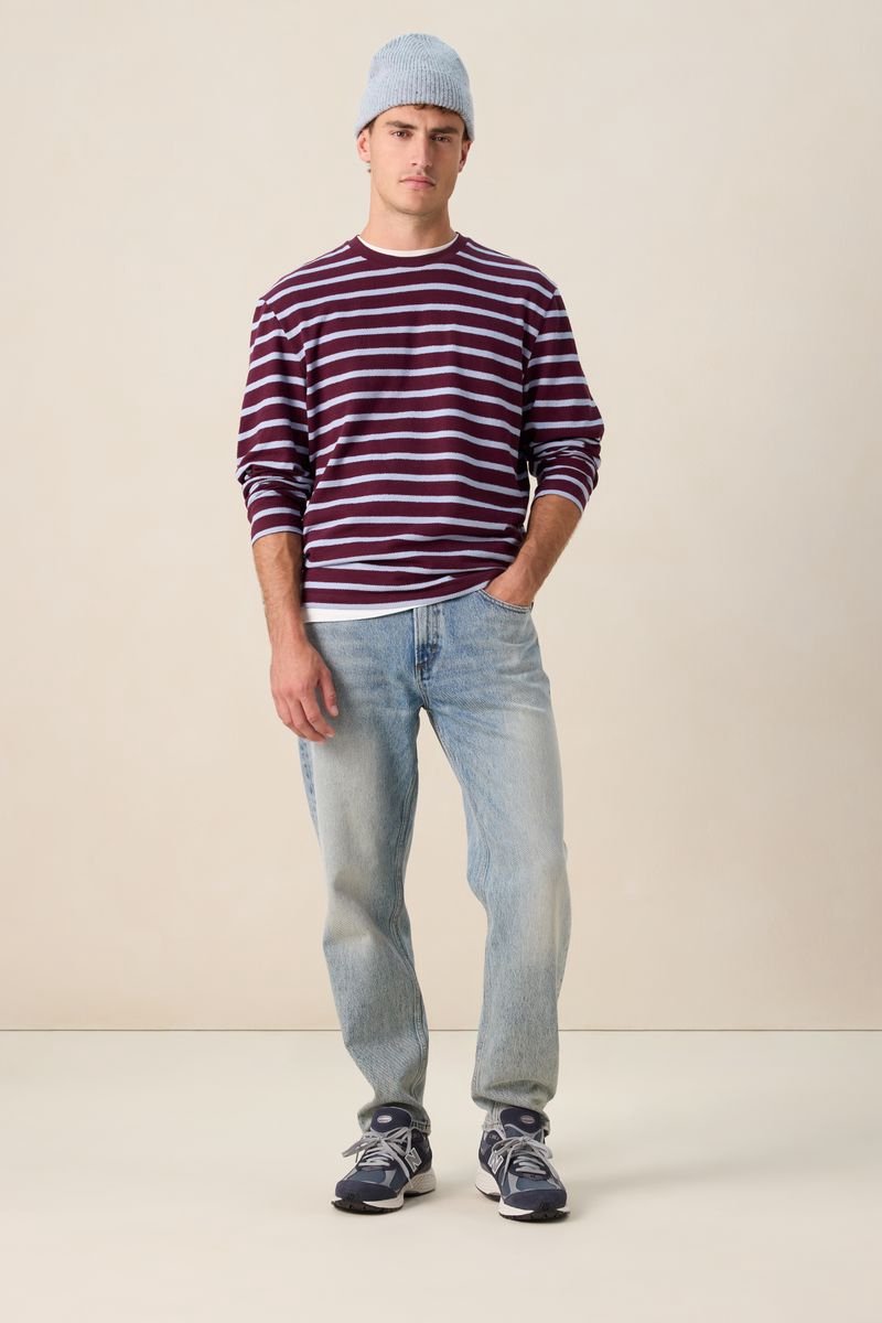 Sissy-Boy - Donkerpaars T-shirt met strepen