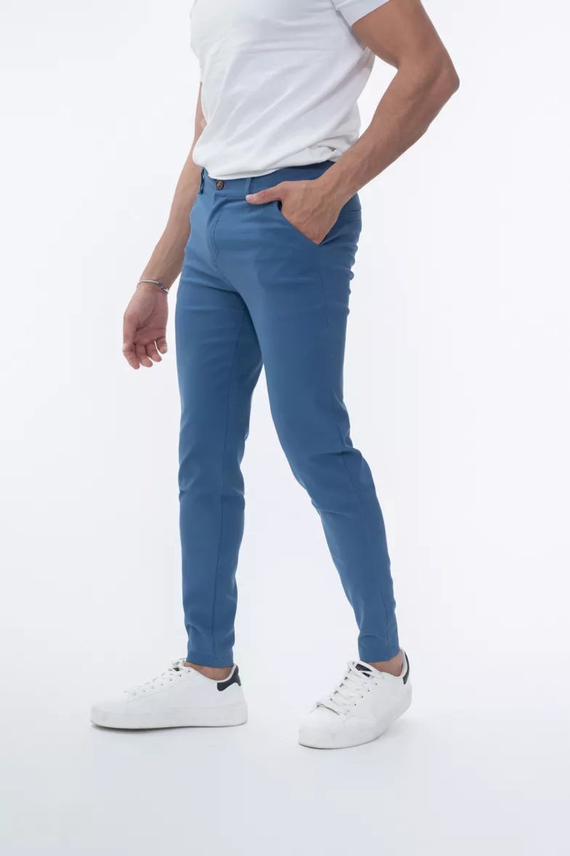 Frivilin - Chino Herenbroek- Lichtblauw - Lengte 33