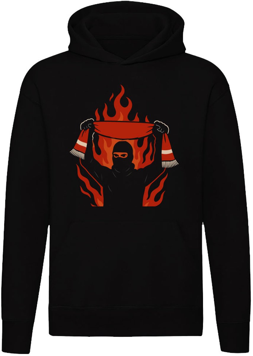 Hooligan Met Sjaal Hoodie - unisex - ultras - fanatieke supporters - voetbal - fans - trui