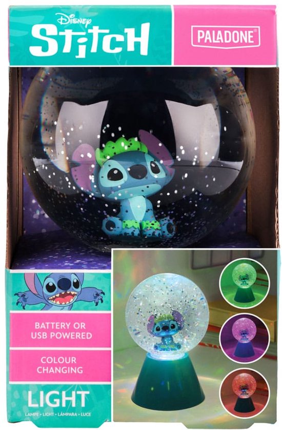Paladone Products Lilo & Stitch LED-Lamp Stitch Glitter Ball 17 cm Lamps / Lights van Paladone — afbeelding 4