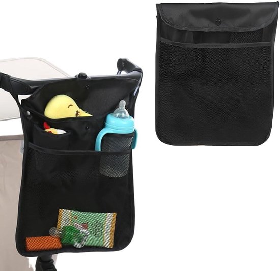 Foto: Zeynomax universele kinderwagen organizer met grote opbergtas en net handige kinderwagentas opbergtas voor kinderwagen 