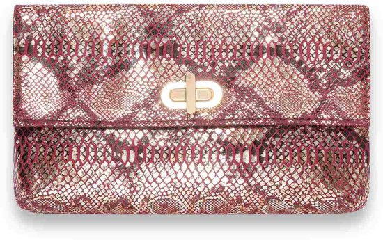 Pochette serpent (couleur bordeaux)