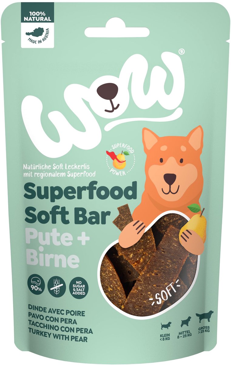 WOW! Soft Bar - Kalkoen & Peer - 150 g