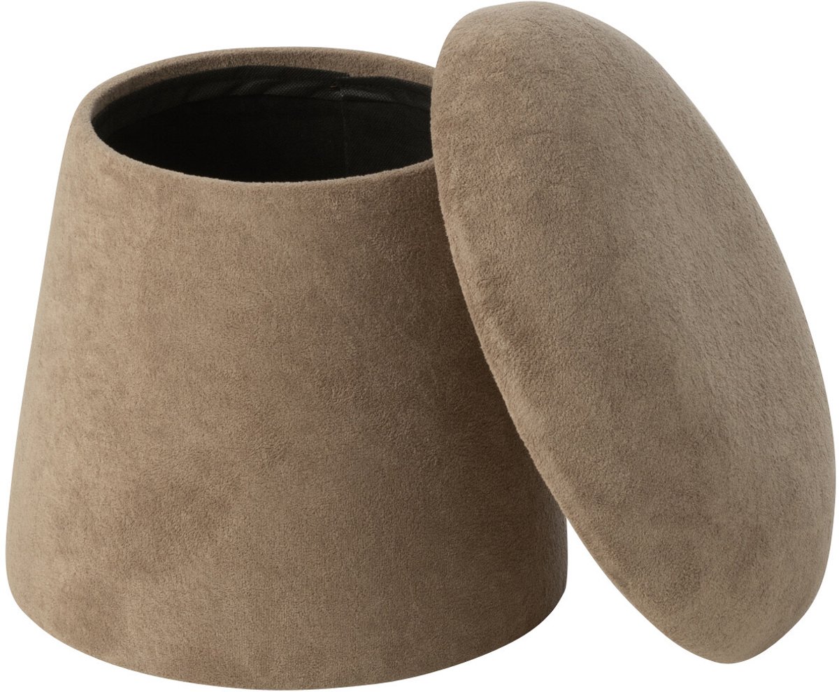 J-Line kruk Paddenstoel - hout - greige - small Beige