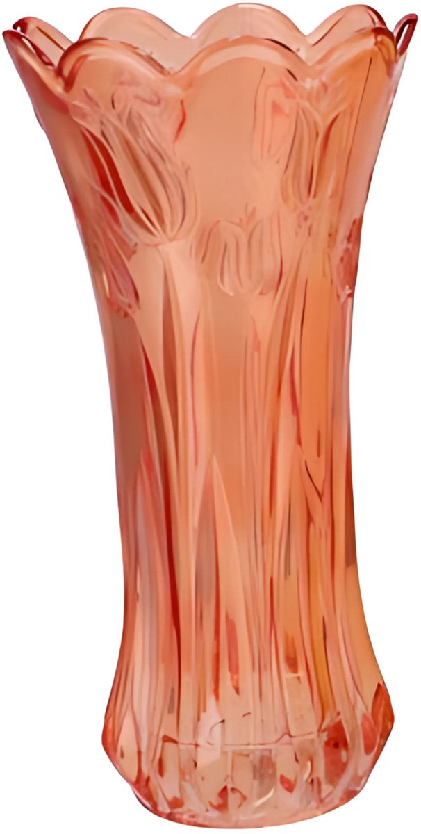 DK design Bloemenvaas Delight - boeket vaas - glas - oranje - 13 x 25 cm
