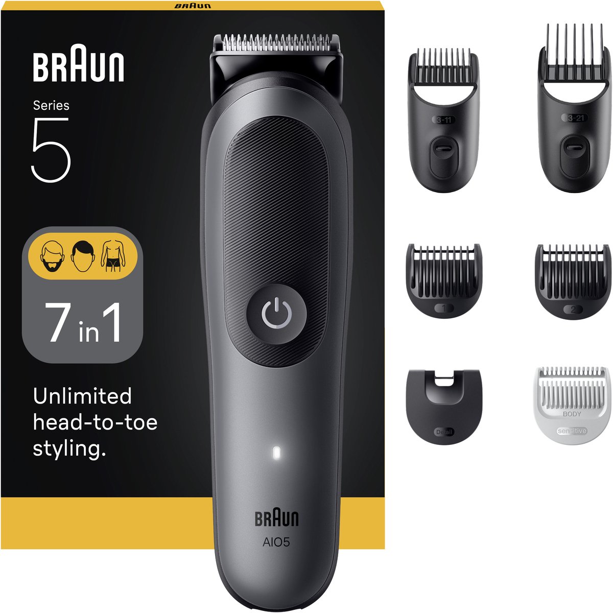 Braun 80789911 scheer-, knip- en trimapparaat Donkergrijs 21 Lithium-Ion (Li-Ion)
