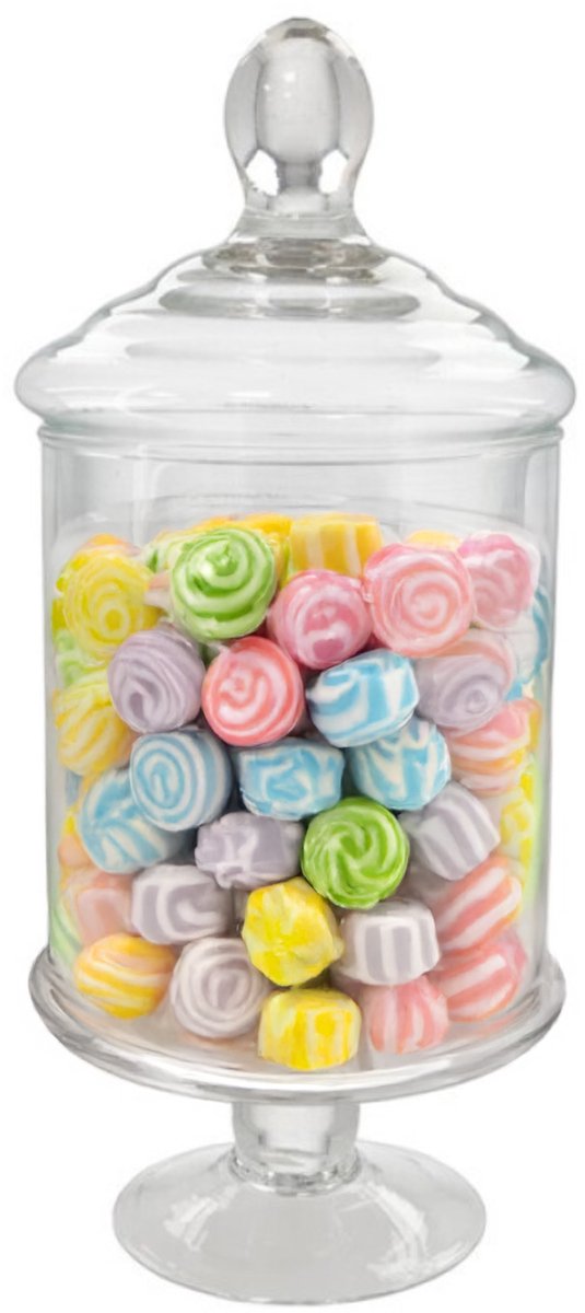 Gerimport snoeppot/voorraadpot Lisa - glas - D12,5 x H28 cm - transparant - decoratie