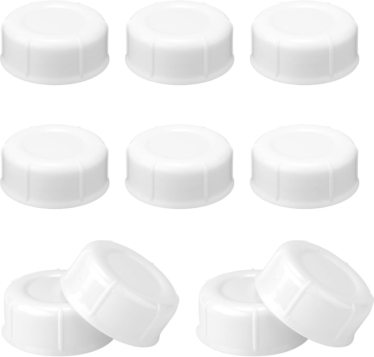 Image of 10pcs Smalle Babyflesdeksels - BPA Vrije Vervangende Babyflesdeksels - Reis en Opslag met Afsluitpak voor Ameda Babyfles Accessoire (Wit)