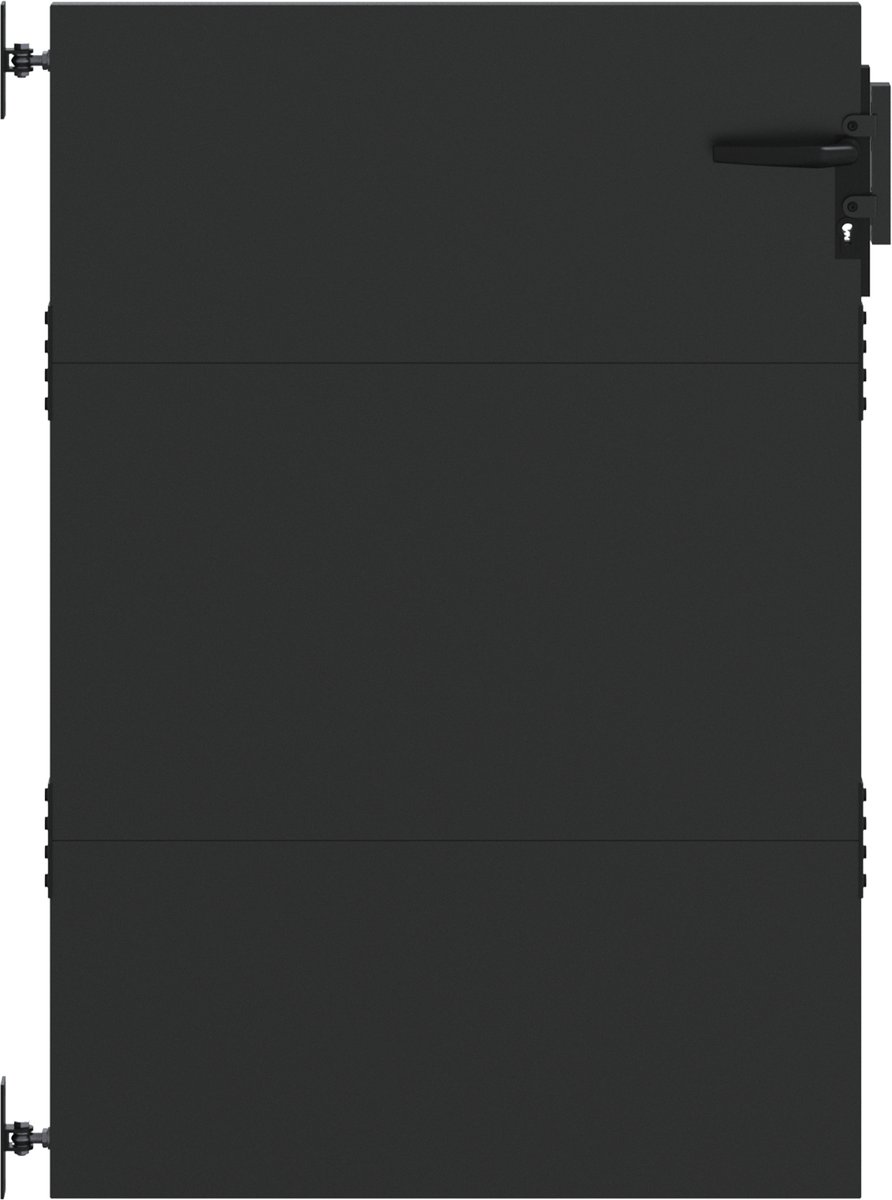 vidaXL - Tuinpoort - met - slot - Zwart - 85 - x - 150 - cm - Poedercoated - staal