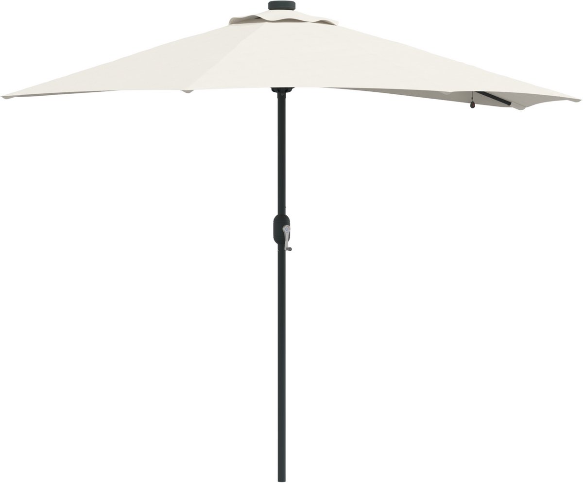 vidaXL - Tuinparasol - Zand - 294 - x - 150 - x - 223 - cm - Polyester - en - Staal