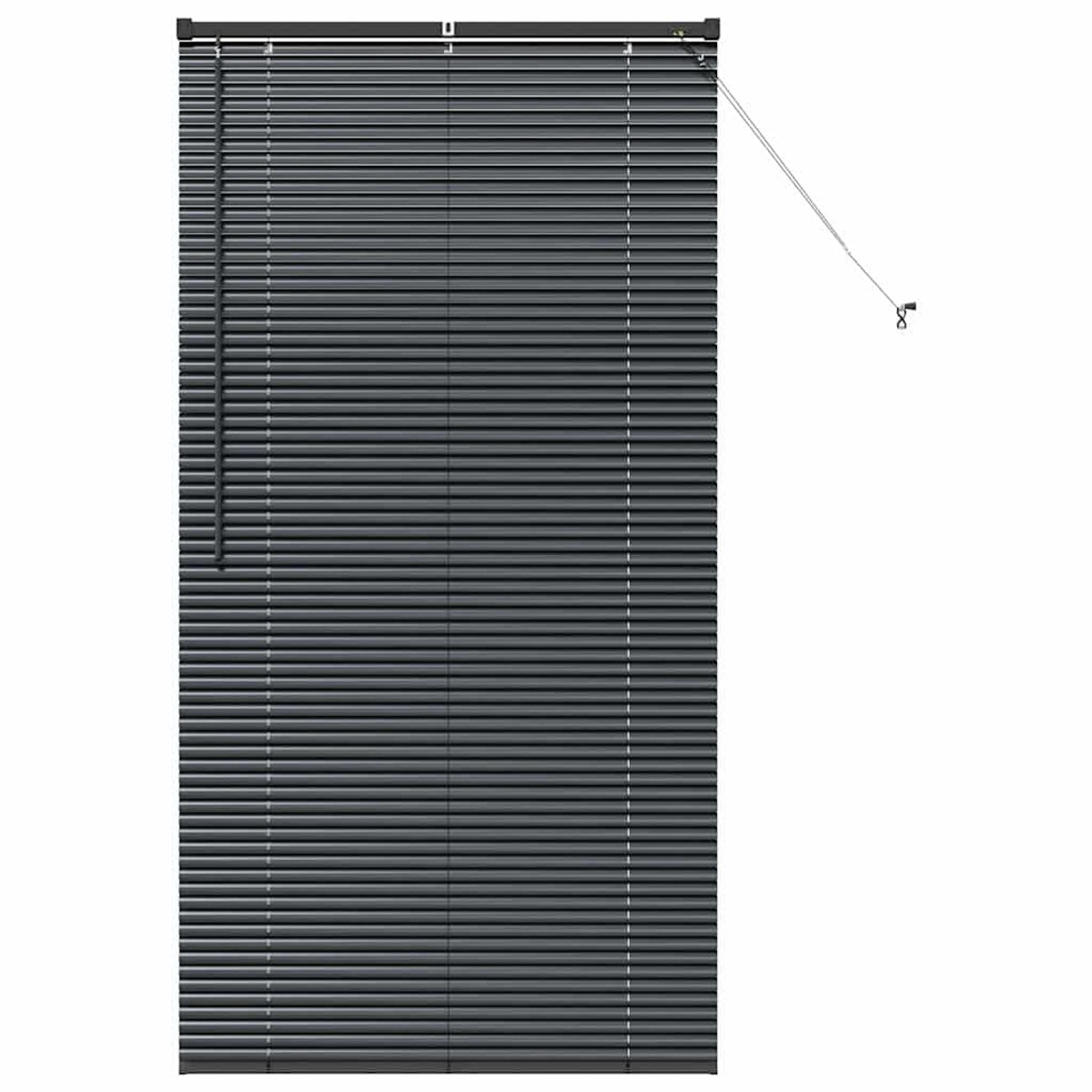 vidaXL - Venetiaanse - jaloezie - Zwart - 175 - x - 90 - cm - 25 - mm - Aluminium