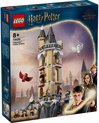 LEGO Harry Potter L'aile aux hiboux de Poudlard 76430. Boîte montrant le modèle, les détails, les personnages et Harry Potter.