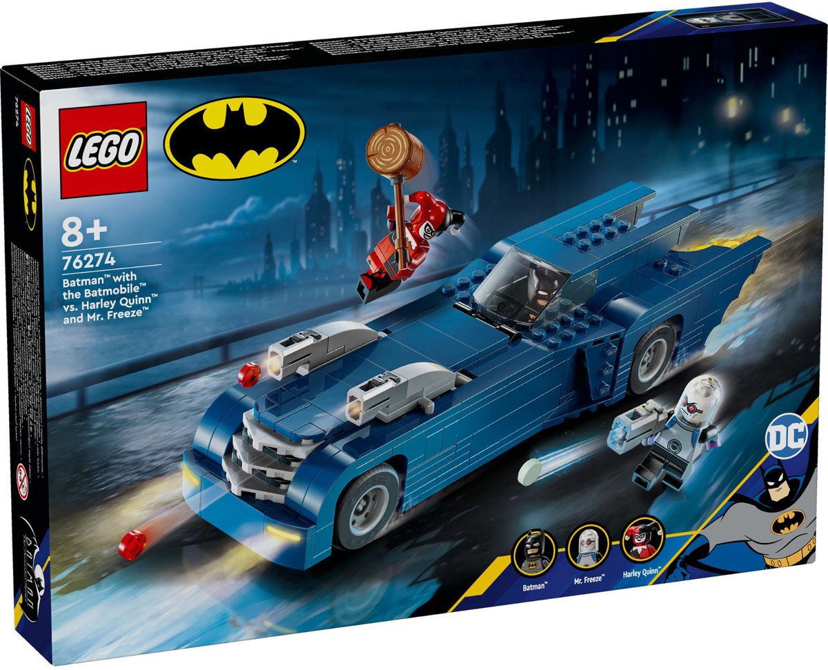 LEGO Batman - Batman met de Batmobile vs. Harley Quinn en Mr. Freeze constructiespeelgoed 76274