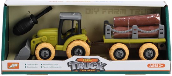 KiddyGo speelgoed tractor met aanhanger - boerderij speelgoed set.