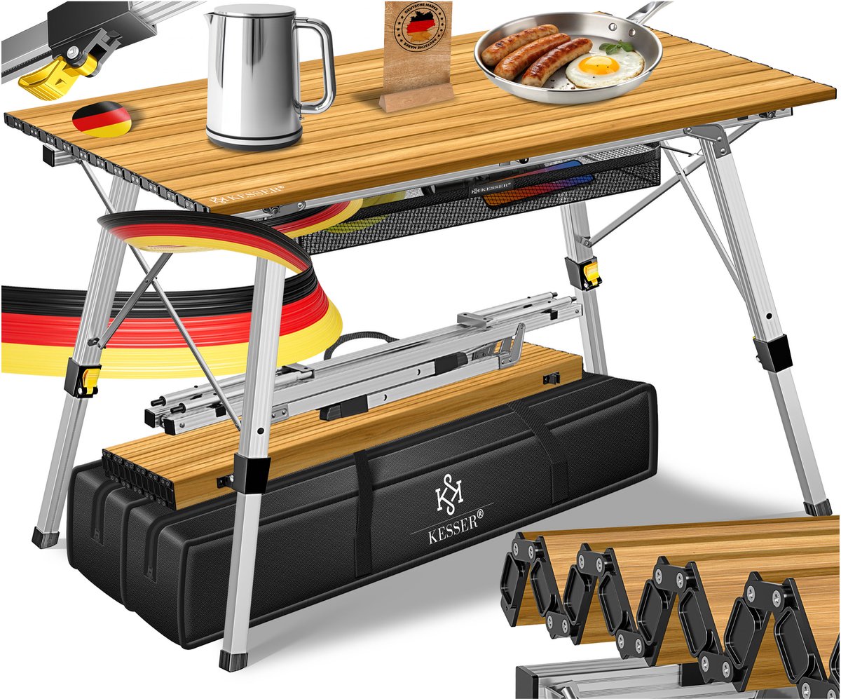 KESSER® Campingtafel inklapbare Tafel - Vouwtafel voor Buiten en Camping - Klaptafel Weerbestendig Tuintafel