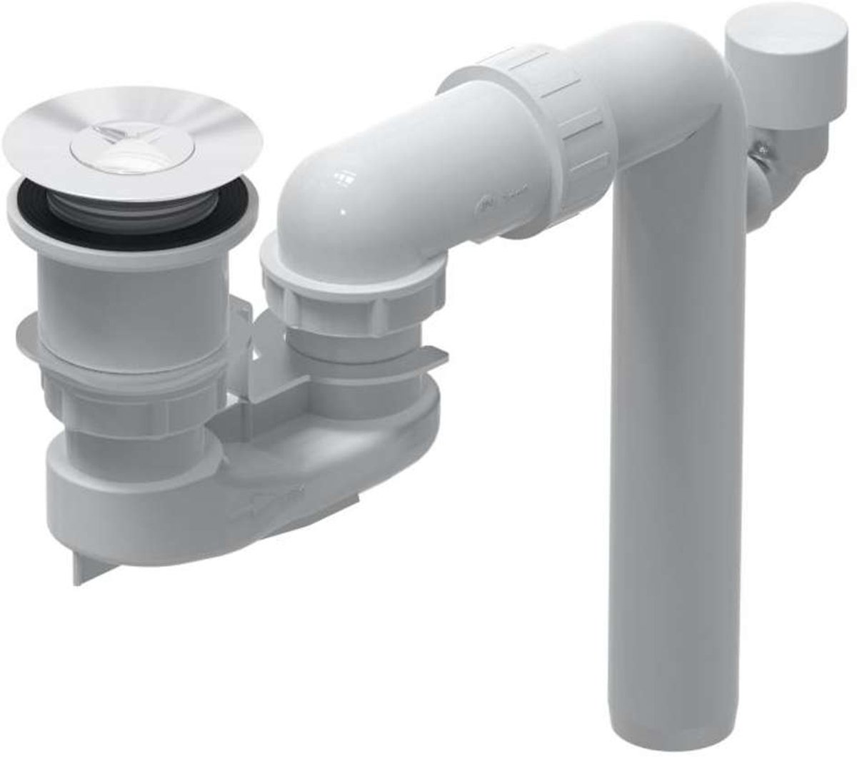 Villeroy & Boch Viflow badwaste - zonder zichtbaar overloopgat - wit alpin