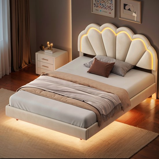 Verstelbaar Gestoffeerd Kinderbed met Rolbed en Opberglade - 140×200 cm