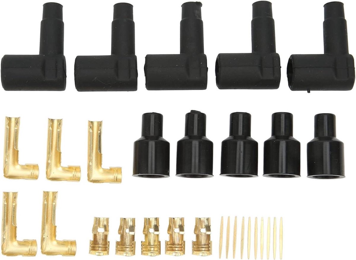 Allecto Plus - Bougie Bobine Boot Terminal Kit 90 ° HEI Distributeur - Rubber Terminal Kit - Geschikt voor 6-10mm Draden