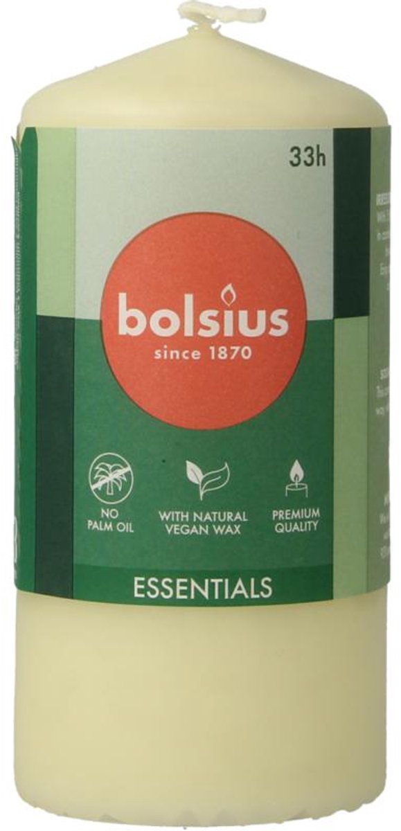 Bolsius Stompkaars - Essentials - 120/58 - 1 Stuk - Soft Pearl wit