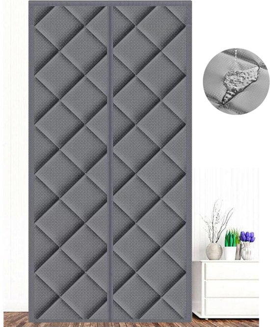 Geisoleerde deur gordijnen Thermisch geïsoleerd deurgordijn, veelkleurig, meerdere maten(Grey,150x220cm