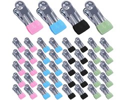 Metalen wasknijpers - multifunctioneel en antislip - 40 stuks - verschillende kleuren