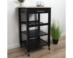 Milton & Oldbrook Keukentrolley Linz Zwart