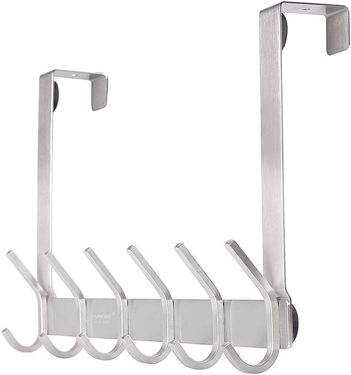 Deurhaken hanger - 12 haken roestvrij staal - Heavy Duty - kleerhanger rek - kleding handdoeken - slaapkamer badkamer - geborsteld SUS 304