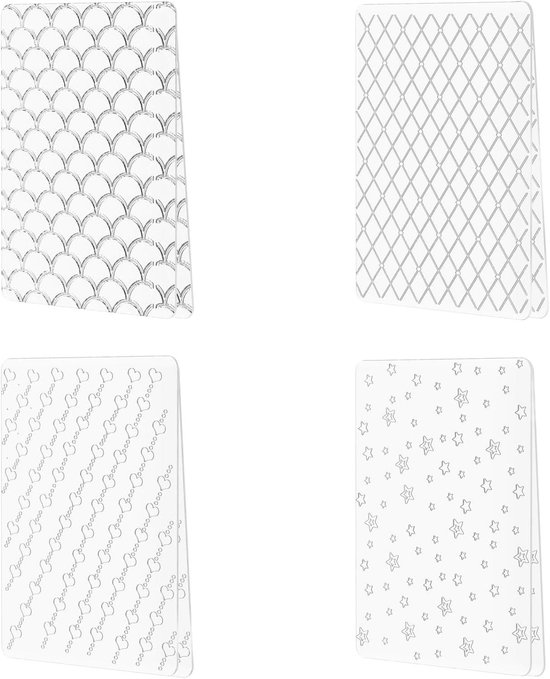 Zeynomax - Lot de 4 pochettes à gaufrer à motifs floraux pour scrapbooking DIY - 12 x 15 cm