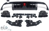 Diffuser Lip Notrix - Achterdiffuser Lip met Uitlaat Tips - Auto Accessoires - Voor Mercedes W205 C300/C63/C43 AMG (2015-2018)