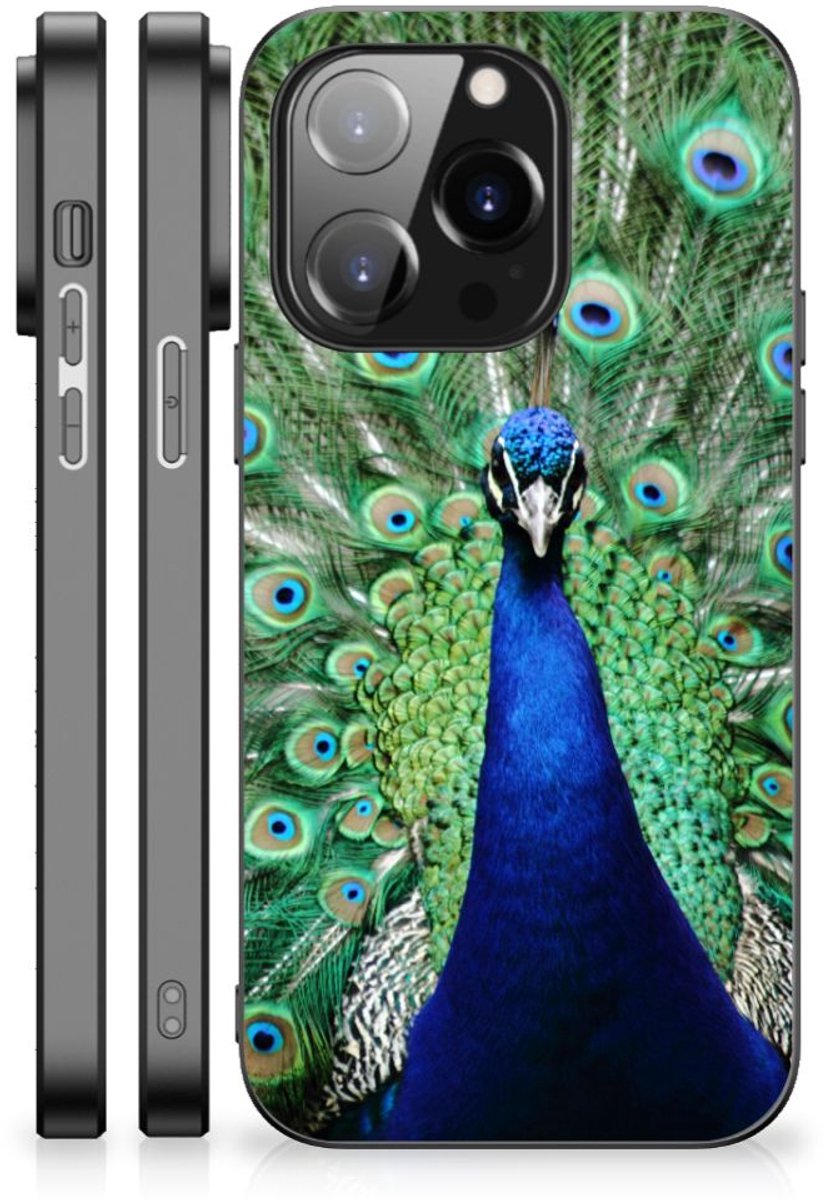 Back Cover voor iPhone 14 Pro Dierenprint Telefoonhoesje Pauw
