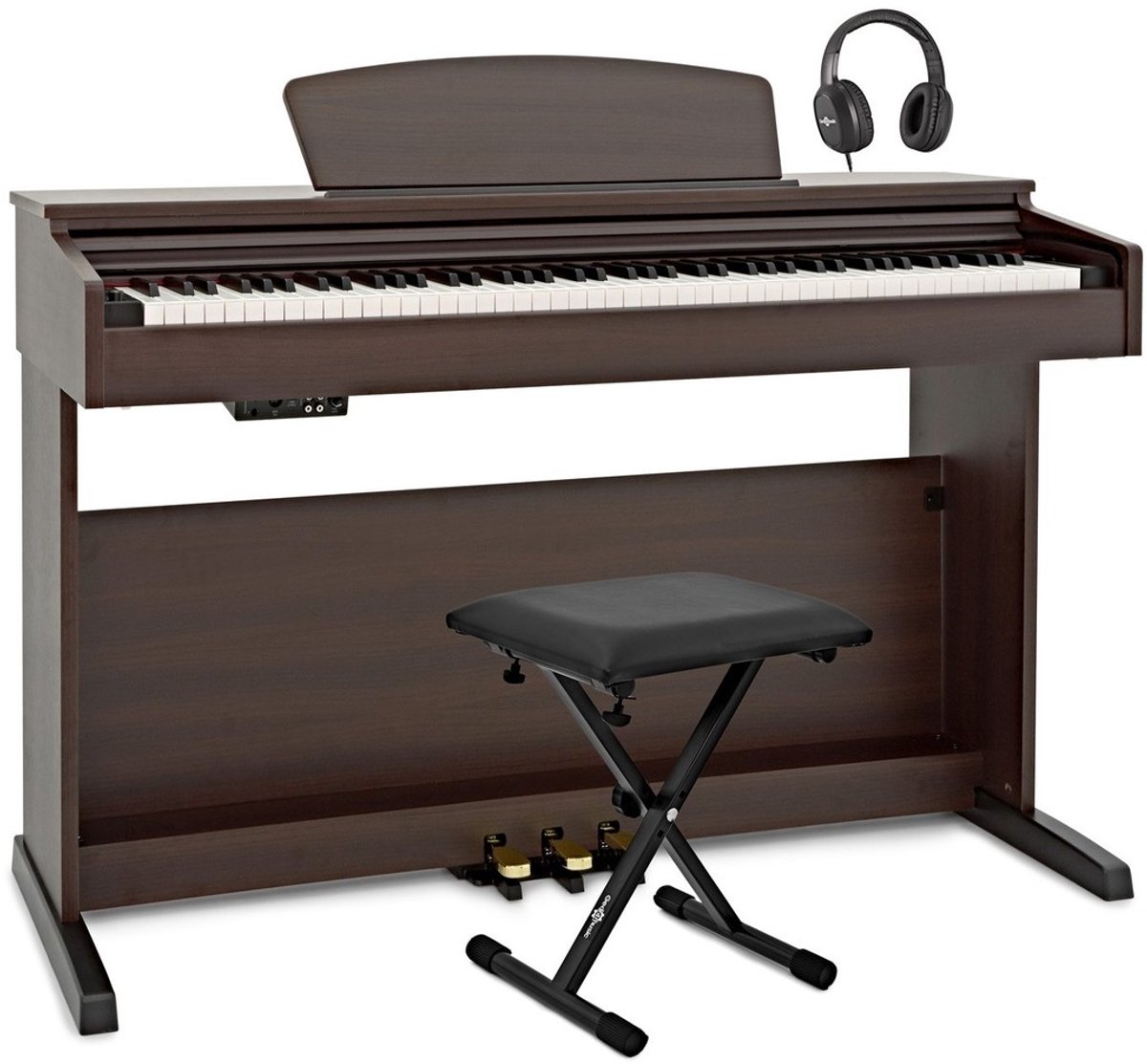 DP-10 X Digitale Piano bam Gear4music + Accessoireset, Dark RW