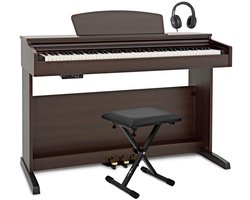 DP-10X digitale piano van Gear4music, bundel met bank, Palissander