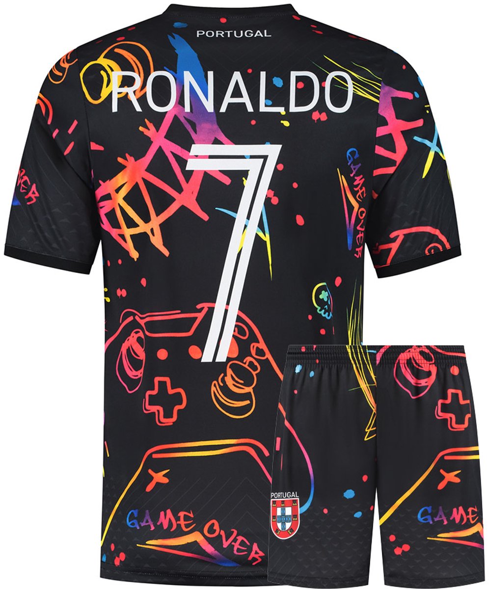 Ronaldo Portugal Voetbaltenue - Gaming - Voetbal Tenue Kinderen - Shirt en Broekje - Jongens en Meisjes - Volwassenen - Heren en Dames - Maat XL