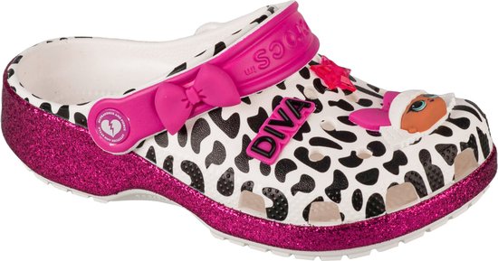 Crocs LOL Surprise Diva Girls Classic Clog 209465-100, voor meisje, Wit, Slippers, maat: