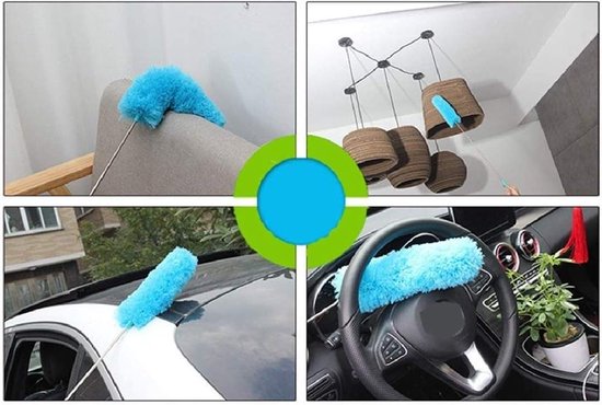 Microvezelstofdoek, stofdoek, met telescoopstang, wasbaar