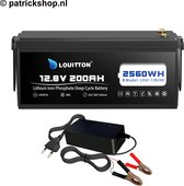 Batterie LifePo4 12V 200AH 2560WH avec BMS avec chargeur