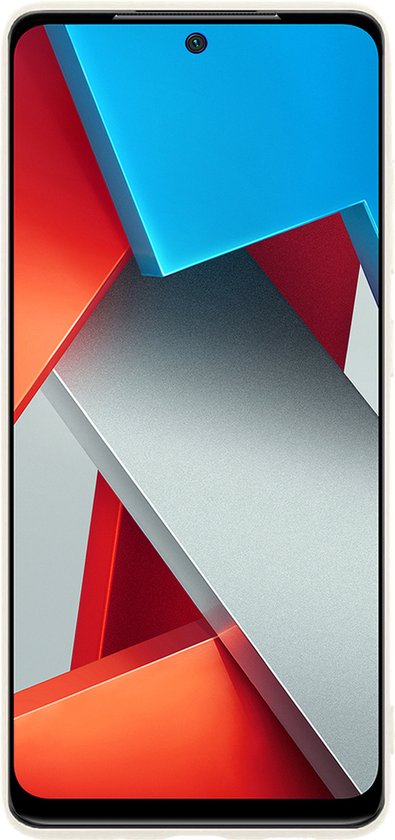 Coque adaptée pour Poco M4 Pro 4G, coque arrière en Siliconen , Wit