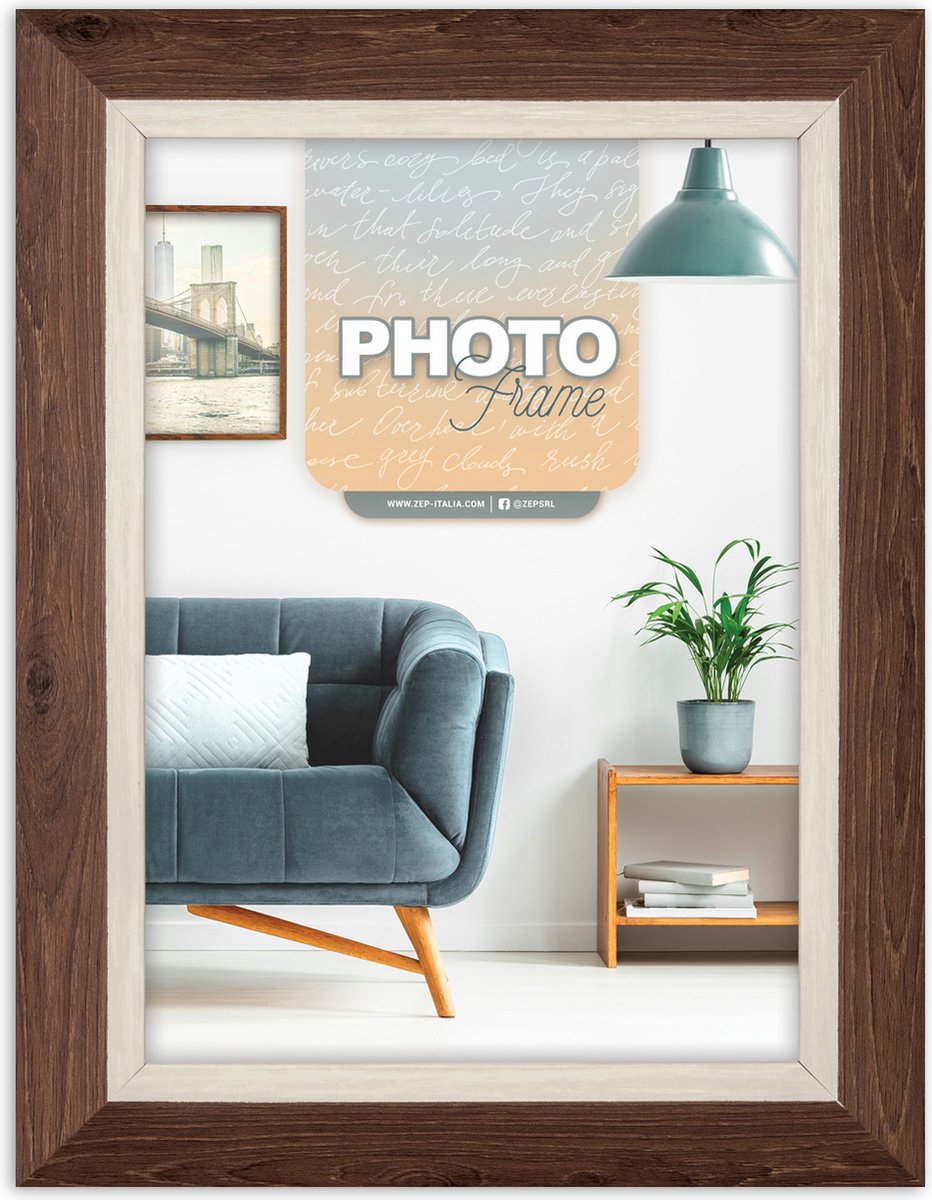Zep Kunststof Fotolijst Adler Donkerbruin voor foto 20x30 - NT239B