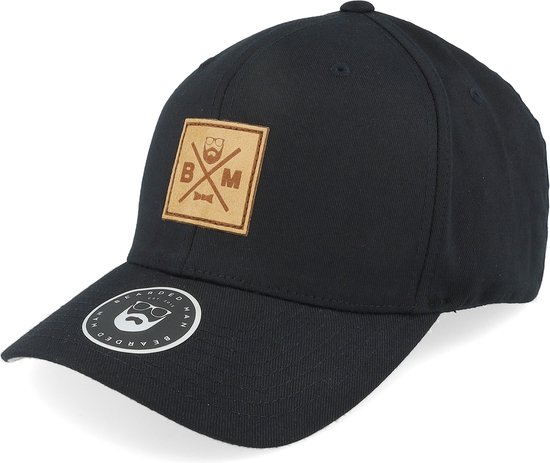 Hatstore- BM Cross Patch Black Flexfit - Bearded Man Cap